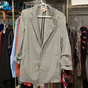 🩷🖤Philosophy Black Checked Blazer NWOT